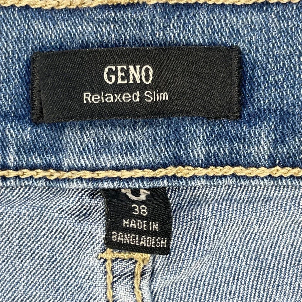 True Religion Blue Geno Relaxed Slim Denim Jeans Mens 38